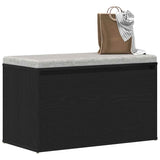 Hall Bench Black Oak 80 x 40 x 45 cm Engineered Wood 862701