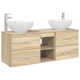Bathroom Furniture Set 3 pcs Sonoma Oak 49.5 x 44.5 x 65 cm 3405901
