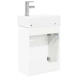 Bathroom Vanity Unit with Tap White 45.5 x 22.5 x 84 cm 889511