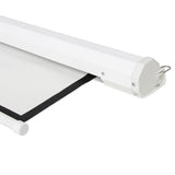 UK Plug, 100 inch 169 Aspect Ratio Manual Self-locking Warp Knitted White Plastic Projection 24596239