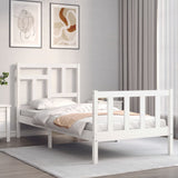 Bed Frame without Mattress White 90x200 cm Solid Wood Pine 3193127