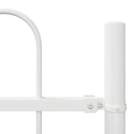 Garden Fence White 5.1 x 1.2 m Powder-coated steel 3334066