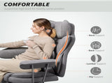 Leathaire Reclining Office Chair with Lumbar Support Pillow - Grey T3398P377420