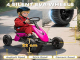 Pedal Go Kart for Kids 2-5 Years, with Silent EVA Wheels, Metal Frame, Pink T3398P378922