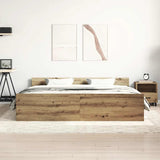 Bed Frame without Mattress Artisan Oak 180x200cm Engineered Wood 3328761