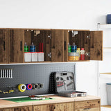 Garage Wall Cabinets 2 pcs Old Wood Engineered Wood 860658