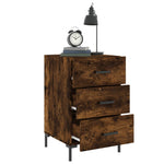 ZNTS Bedside Cabinet Smoked Oak 40x40x66 cm Engineered Wood 827665