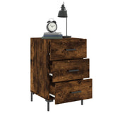 ZNTS Bedside Cabinet Smoked Oak 40x40x66 cm Engineered Wood 827665