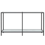 Console Table White 140x35x75.5 cm Tempered Glass 331696