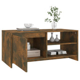 Coffee Table Smoked Oak 102x50x45 cm Engineered Wood 813032
