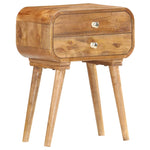 ZNTS Bedside Cabinet 43x30x58 cm Solid Mango Wood 285851