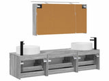 Bathroom Cabinet Set 4 pcs Grey Sonoma Engineered Wood 3406660