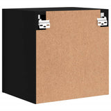 TV Wall Cabinets 2 pcs Black 40.5x30x40 cm Engineered Wood 836899