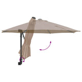 Garden Parasol Taupe 248 x 248 x 148 cm Polyester and Steel 42003230