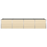 Planter Ivory 385 x 100 x 75 cm Galvanised Steel 42018120