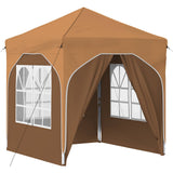 Pop-up Party Tent 192 x 192 x 245 cm Beige 42019837