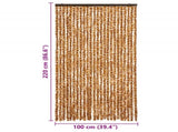 Insect Curtain Ochre and White 100x220 cm Chenille 325459