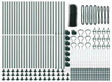 Welded Wire Fence with Concrete Base 100 x 0.5 m Green Mesh 3353578