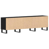TV Cabinet Black Oak 150 x 30 x 44.5 cm Engineered Wood 862880