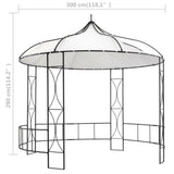 Gazebo 300x290 cm White Round 310030