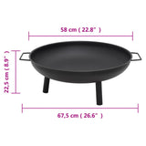 Fire Pit 67,5x58x22,5 cm Steel 313348