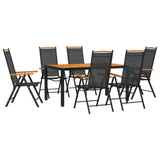 Garden Dining Set Black and brown 3200602