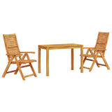 Garden Dining Set 3 pcs Brown Solid Acacia Wood 3375623