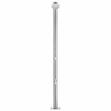 Garden Shower with Brown Base 220 cm Stainless Steel 3070778