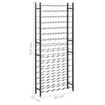 ZNTS Wine Rack for 96 Bottles Black Iron 325923