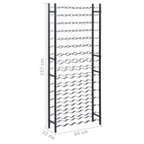 ZNTS Wine Rack for 96 Bottles Black Iron 325923