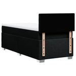 ZNTS Box Spring Bed with Mattress Black 90x200 cm Fabric 3285787