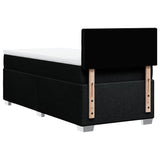 ZNTS Box Spring Bed with Mattress Black 90x200 cm Fabric 3285787