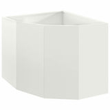 Corner Planter White 60 x 60 x 50 cm Steel 883662