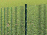 Welded Wire Fence with Posts 10 x 1 m Galvanised Steel Green 3336444