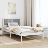 Bed Frame with Upholstered Headboard Light Grey 100 x 200 cm 878283