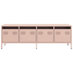 ZNTS TV Cabinet Pink 135x39x43.5 cm Cold-rolled Steel 851305