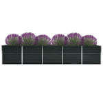 ZNTS Garden Raised Bed Galvanised Steel 400x80x77 cm Anthracite 47063