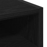 Wheeled Side Cabinet Black Oak 33 x 38 x 60 cm Engineered Wood 862632