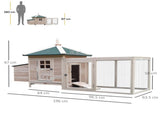 Chicken Coop Small Animal Pet Cage w/ Nesting Box Outdoor Run Backyard Wooden T3398P350032