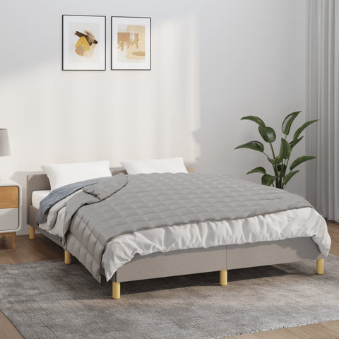Weighted Blanket Grey 140x200 cm Single 10 kg Fabric 3154782
