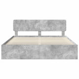 Bed Frame with Headboard Concerte 200 x 200 cm Solid Pine Wood 3412036