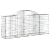 Arched Gabion Basket 200x50x80/100 cm Galvanised Iron 153494