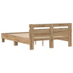 Bed Frame Artisan oak 140 x 190 cm Engineered wood 3333952