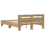 Bed Frame Artisan Oak 140 x 190 cm Engineered Wood 3333952