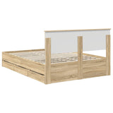 Bed Frame with Drawer Sonoma Oak 160 x 200 cm Engineer Wood 3407965