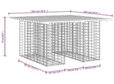Garden Table Gabion Design 100x102x72 cm Impregnated Wood Pine 834373