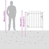 Fence Gate HORST 100 x 100 cm Metal Black Lockable 42034044