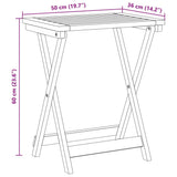 Folding Garden Table 50x36x60 cm Solid Wood Acacia 364895