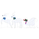 LED Reindeers 3 pcs Cold White Fabric 42012986