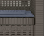1-Seater Armchair with Cushion Rattan Look PP Light Grey 8011867